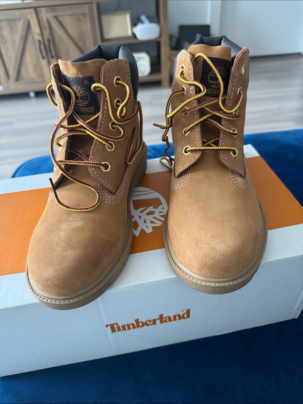 Timberland Boys Waterproof Wheat Nubuck Boots